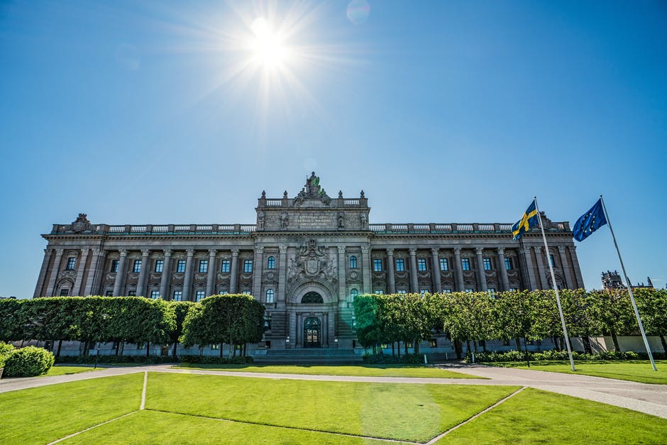Riksdagshuset nära Sagerska palatset