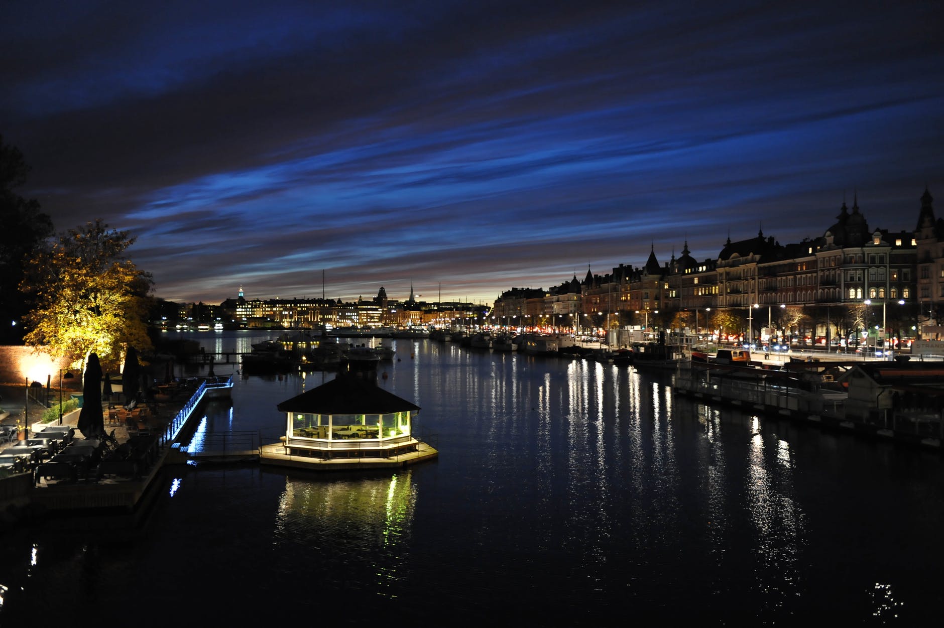 Nattbild över Stockholm